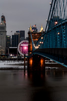 Roebling Bridge with the Sky Star Wheel